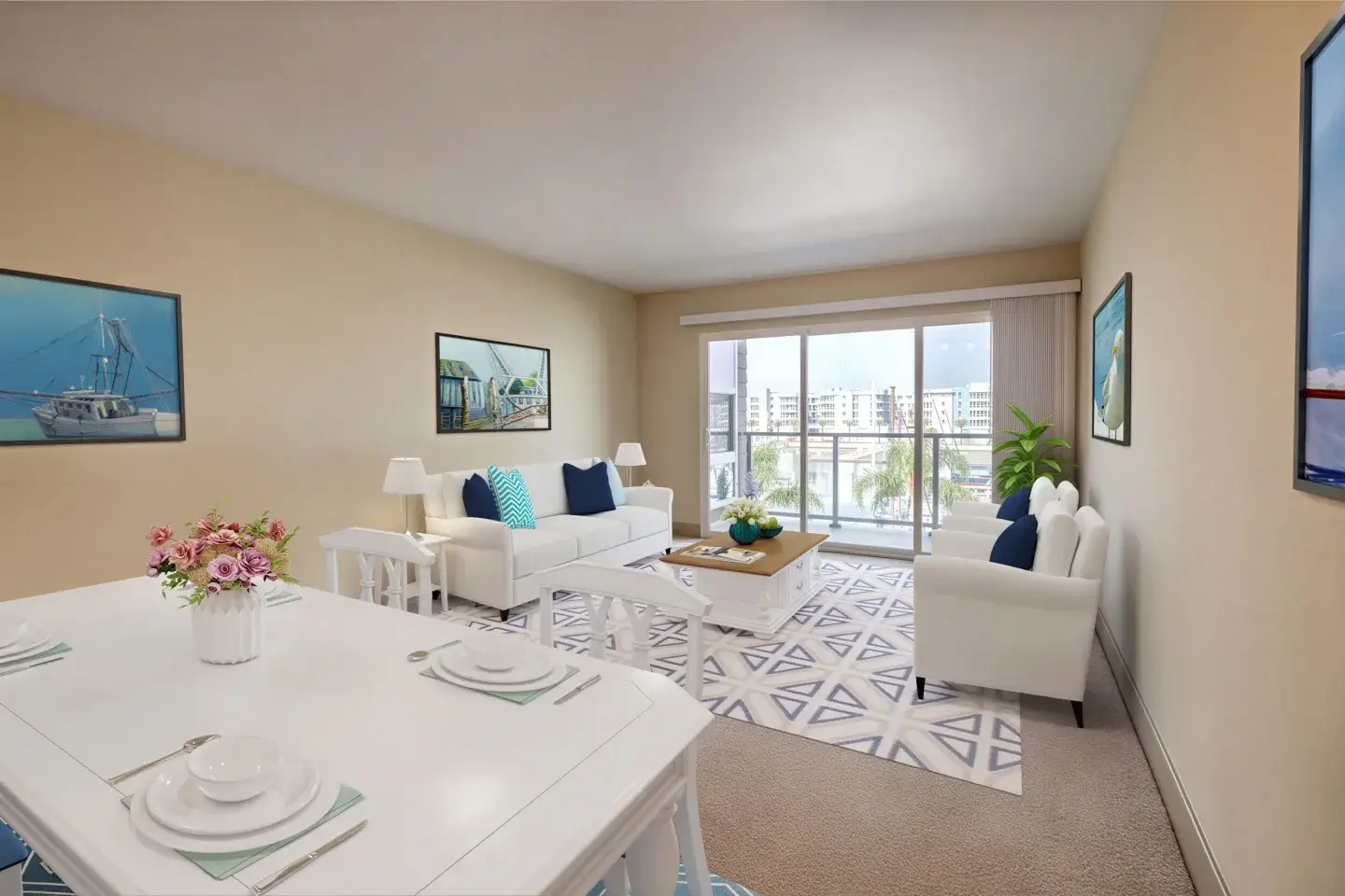 harborside-marina-bay-dining-living-area-balcony